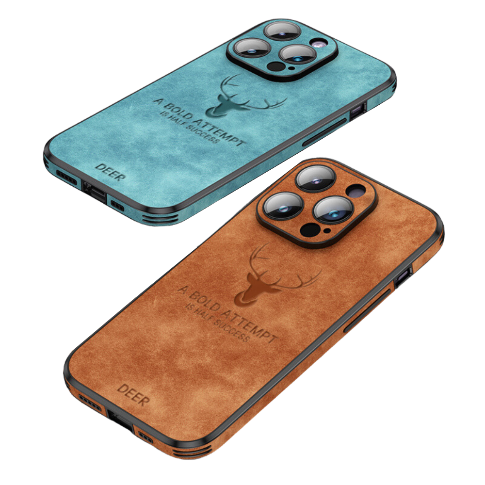 LUXIGUARD LEATHER - Custodia di lusso per iPhone con protezione dagli urti