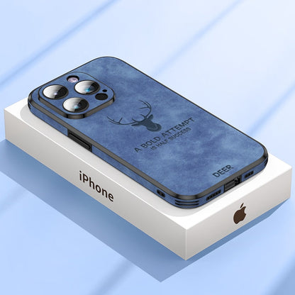 LUXIGUARD LEATHER - Custodia di lusso per iPhone con protezione dagli urti
