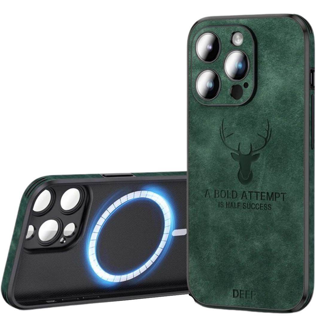LUXIGUARD LEATHER - Custodia di lusso per iPhone con protezione dagli urti