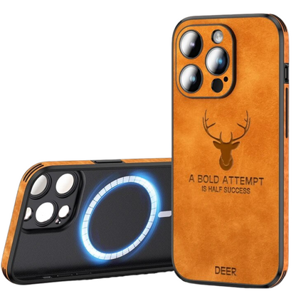LUXIGUARD LEATHER - Custodia di lusso per iPhone con protezione dagli urti