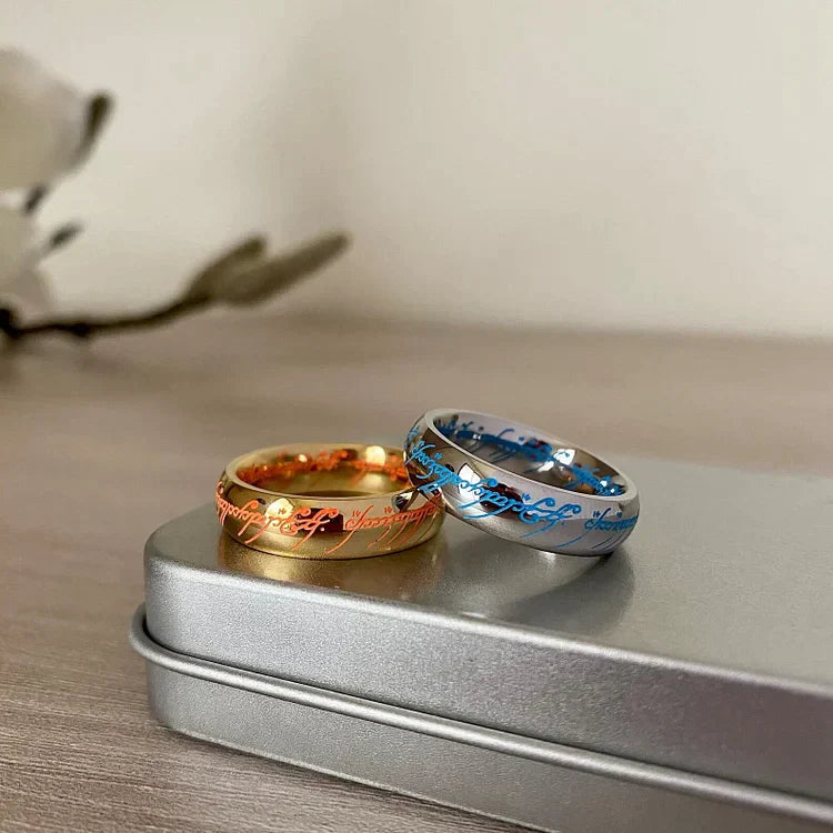 Anello inciso luminoso - Gioielli fosforescenti per la positività e la felicità