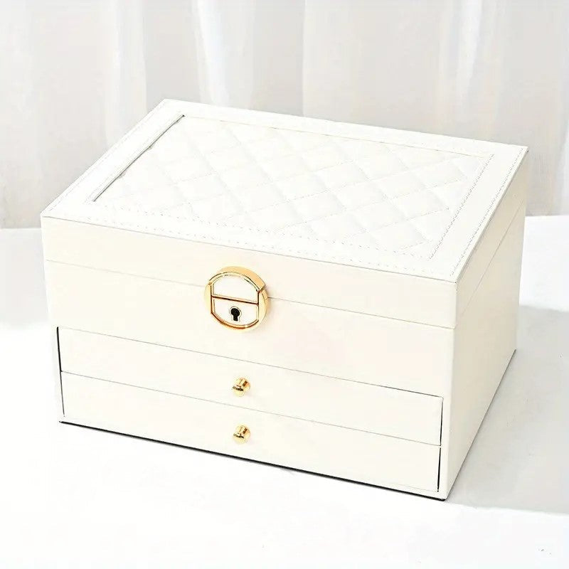 AURELIA BOX - Mehrschichtiger Lederschmuck-Organizer für stilvolle Aufbewahrung