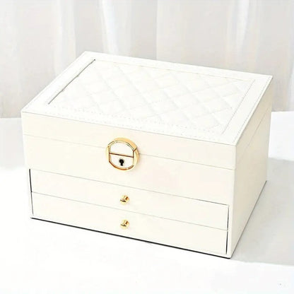 AURELIA BOX - Mehrschichtiger Lederschmuck-Organizer für stilvolle Aufbewahrung