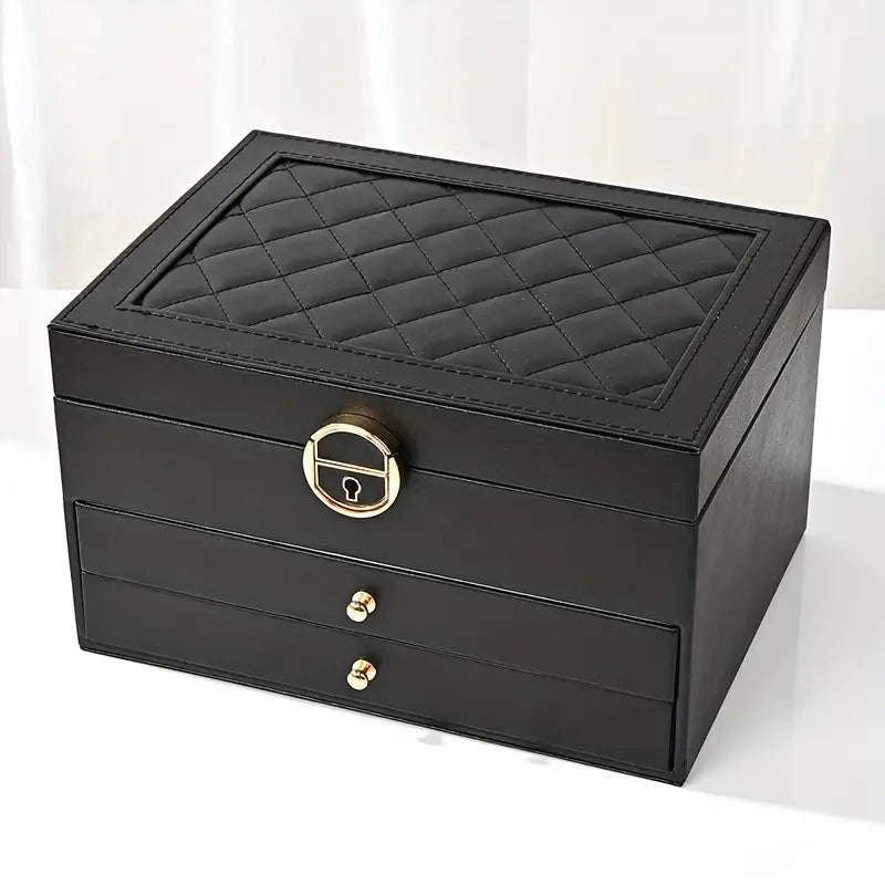AURELIA BOX - Mehrschichtiger Lederschmuck-Organizer für stilvolle Aufbewahrung