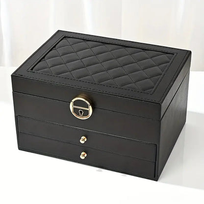 AURELIA BOX - Mehrschichtiger Lederschmuck-Organizer für stilvolle Aufbewahrung