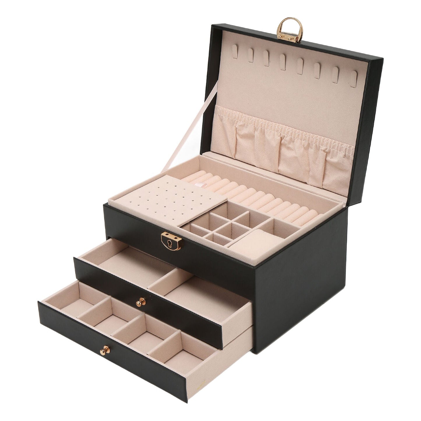 AURELIA BOX - Mehrschichtiger Lederschmuck-Organizer für stilvolle Aufbewahrung