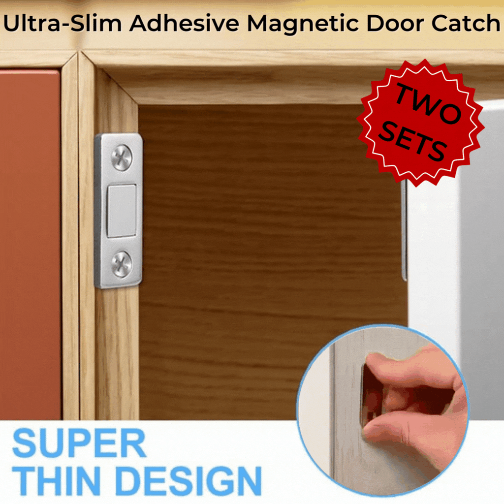 Latchut - magnetic door catcher for quiet closure without drilling 0