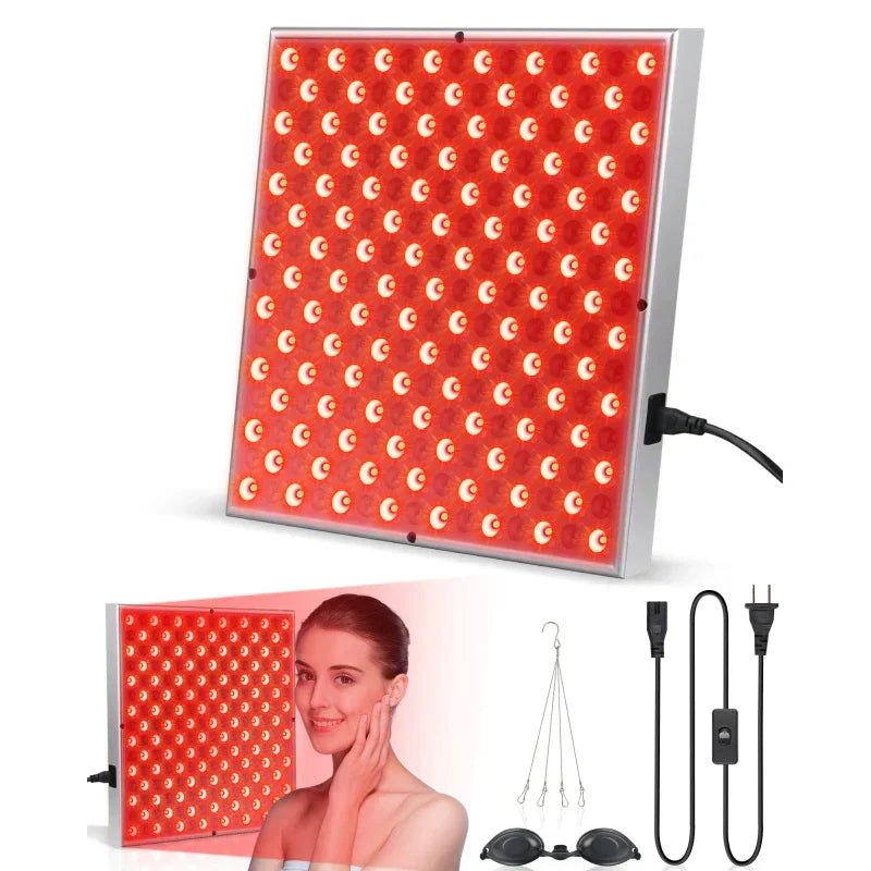  Light therapy lamp - infrared panel with 225 LEDs for skin rejuvenation and pain relief-2