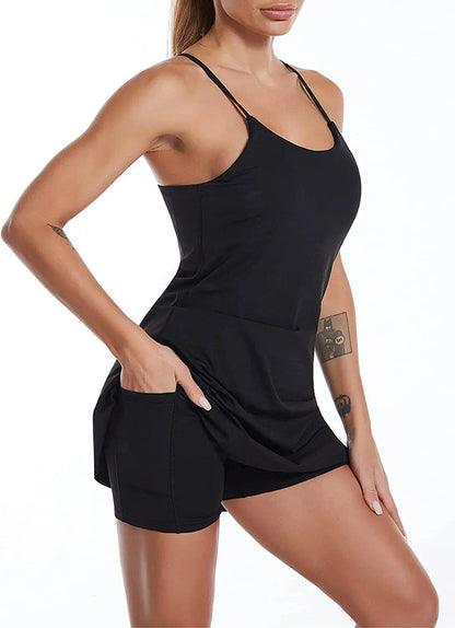 Liana - Active Sports Dress with Built-in Shorts and Pockets for Women 1