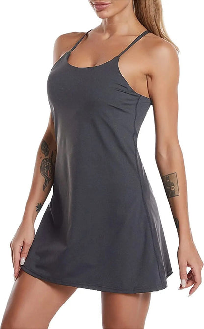 Liana - Active Sports Dress with Built-in Shorts and Pockets for Women 5