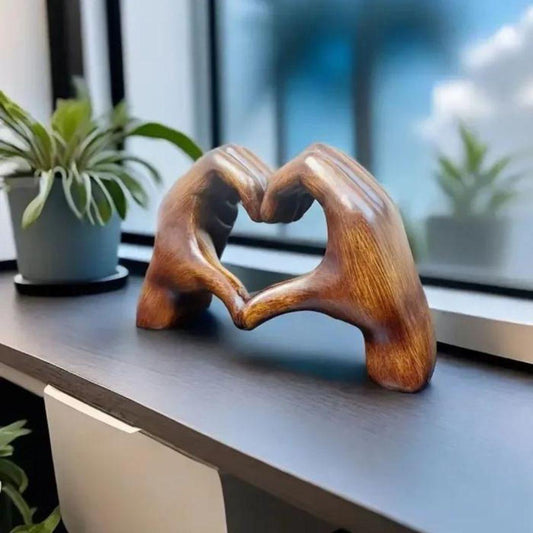 LoveSculpt - Decorazione per la casa in legno fatta a mano con fascino rustico