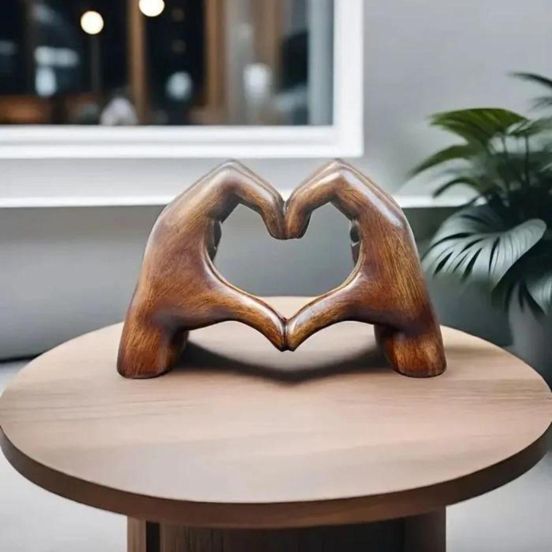 LoveSculpt - Decorazione per la casa in legno fatta a mano con fascino rustico