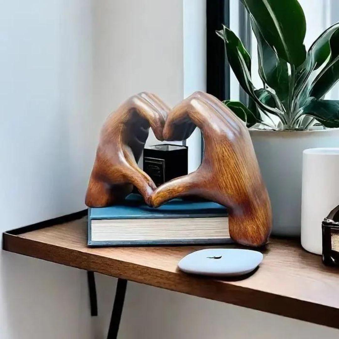LoveSculpt - Decorazione per la casa in legno fatta a mano con fascino rustico