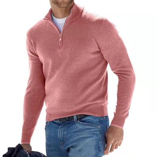 MERINOV – Men's Merino V-Neck Zip Sweater for Everyday Elegance