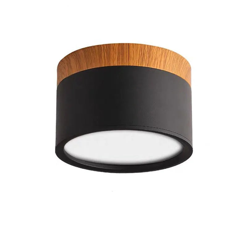 LumiNord – Lámpara de techo LED moderna regulable con diseño de madera