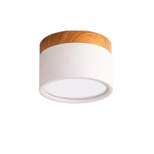 LumiNord – Lámpara de techo LED moderna regulable con diseño de madera