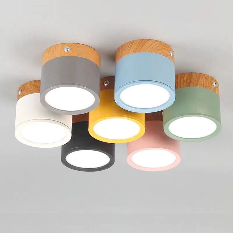 LumiNord – Lámpara de techo LED moderna regulable con diseño de madera