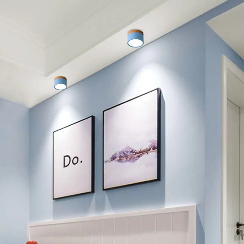 LumiNord – Lámpara de techo LED moderna regulable con diseño de madera