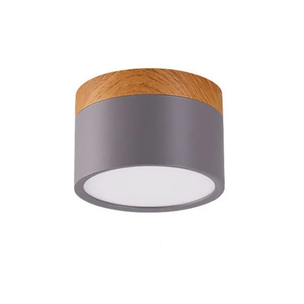 LumiNord – Lámpara de techo LED moderna regulable con diseño de madera