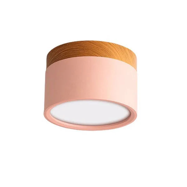 LumiNord – Lámpara de techo LED moderna regulable con diseño de madera