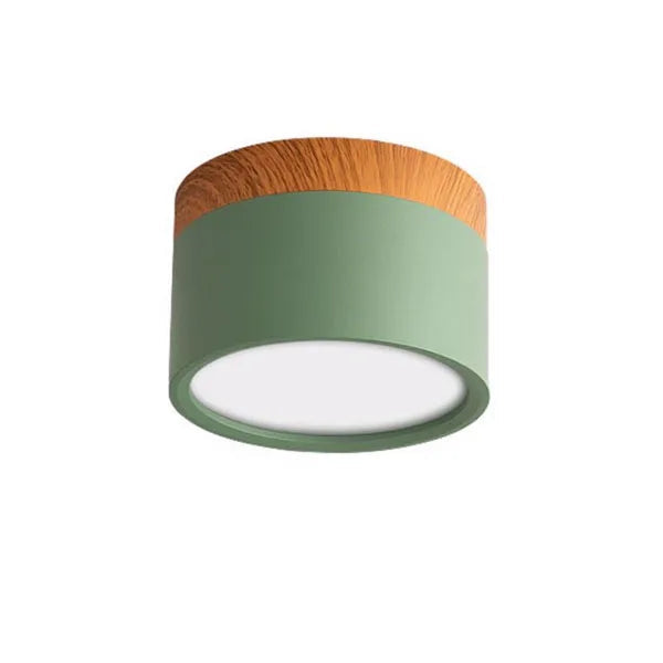 LumiNord – Lámpara de techo LED moderna regulable con diseño de madera