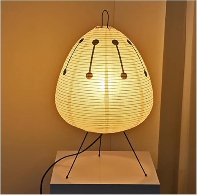 Zenora – Lámpara de mesa de papel de arroz con diseño japonés wabi-sabi