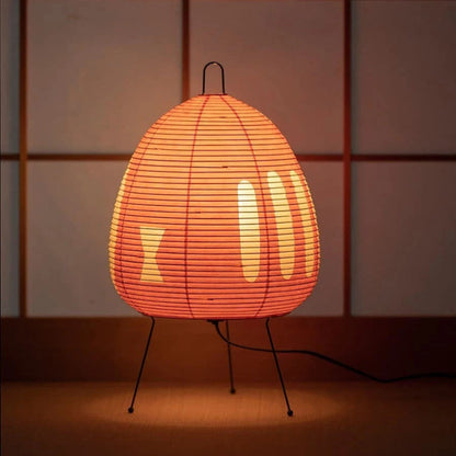 Zenora – Lámpara de mesa de papel de arroz con diseño japonés wabi-sabi
