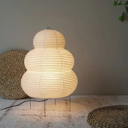 Zenora – Lámpara de mesa de papel de arroz con diseño japonés wabi-sabi