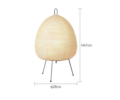 Zenora – Lámpara de mesa de papel de arroz con diseño japonés wabi-sabi