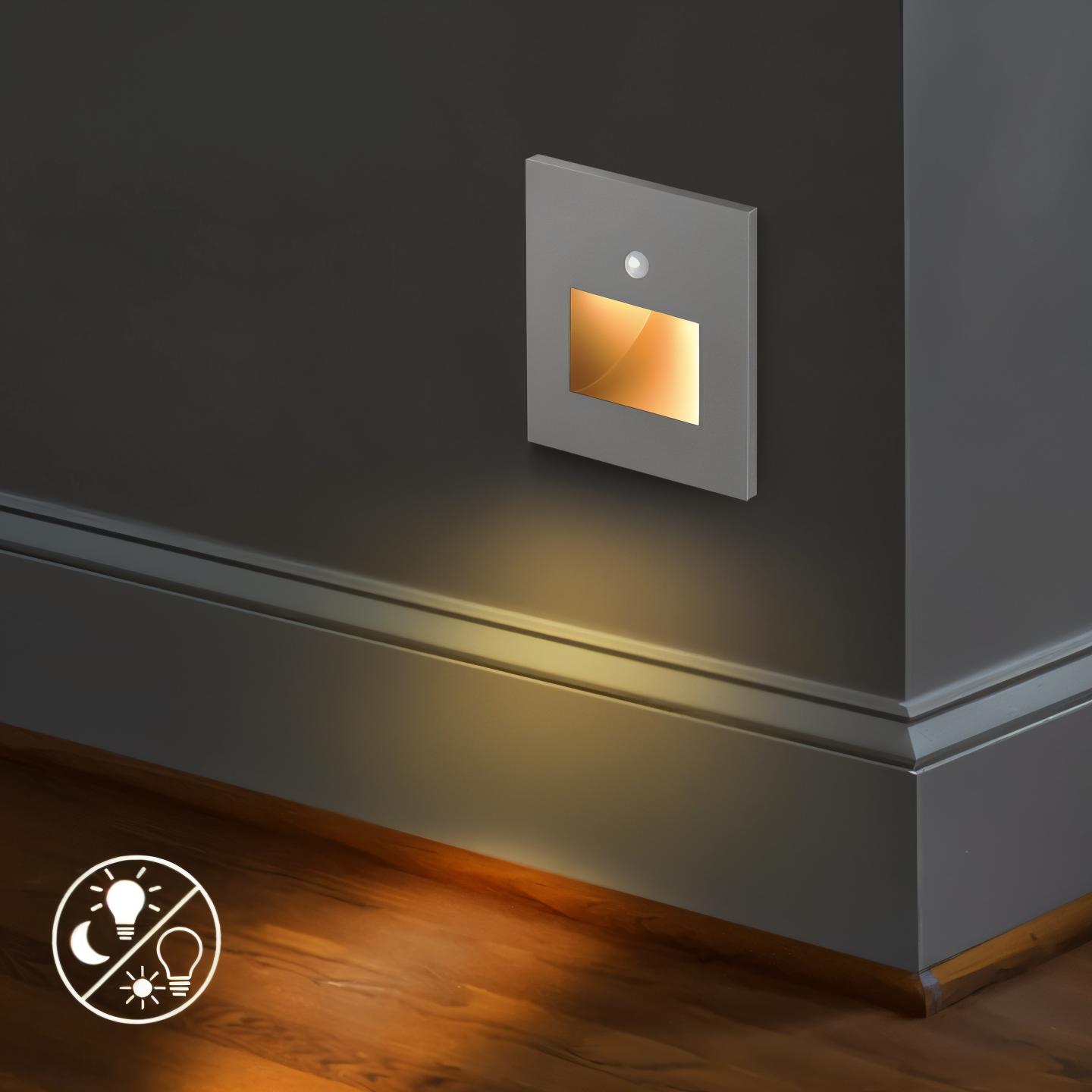 Lampada da parete LumiStep con sensore di movimento - Elegante illuminazione di sicurezza per interni