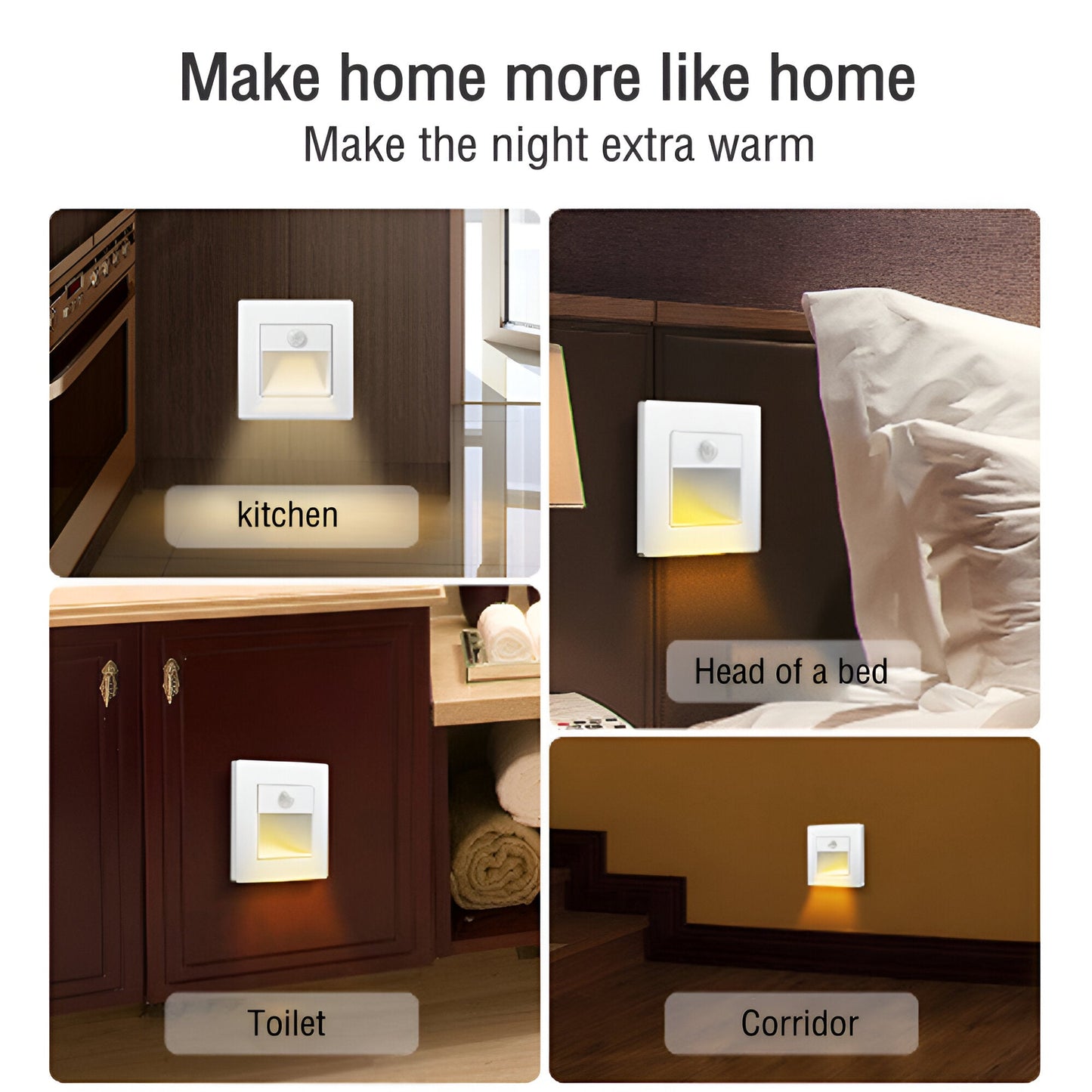 Lampada da parete LumiStep con sensore di movimento - Elegante illuminazione di sicurezza per interni