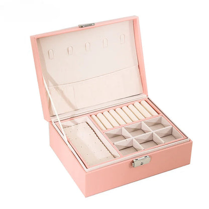 LuxeWood – Elegante Scatola per Gioielli in Legno con Pelle PU