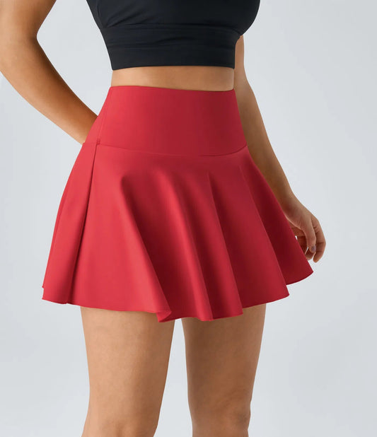 MARVELOUS Tennis Skirt – High-Waist A-Line with Shorts & Cooling SoftlyZero Fabric