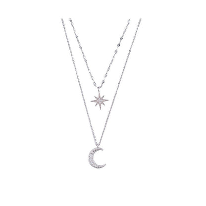 MOONSHINE NECKLACE – Double moon necklace for elegance & romance