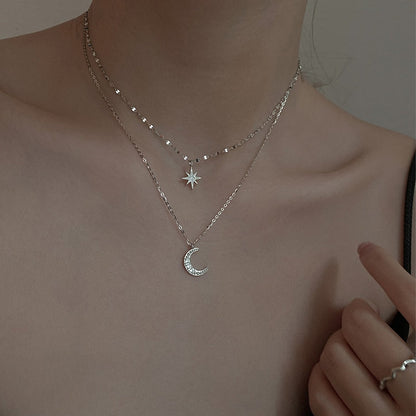 MOONSHINE NECKLACE – Double moon necklace for elegance & romance