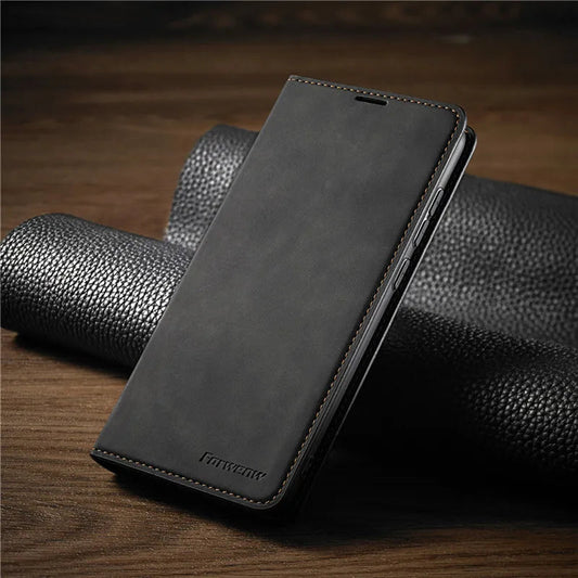 MAGSHIELD – Magnetic Leather iPhone Case for Stylish Protection
