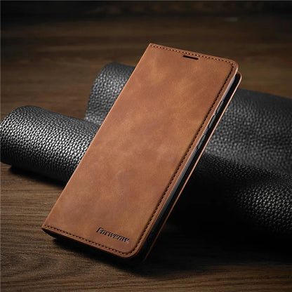 MAGSHIELD – Magnetic Leather iPhone Case for Stylish Protection