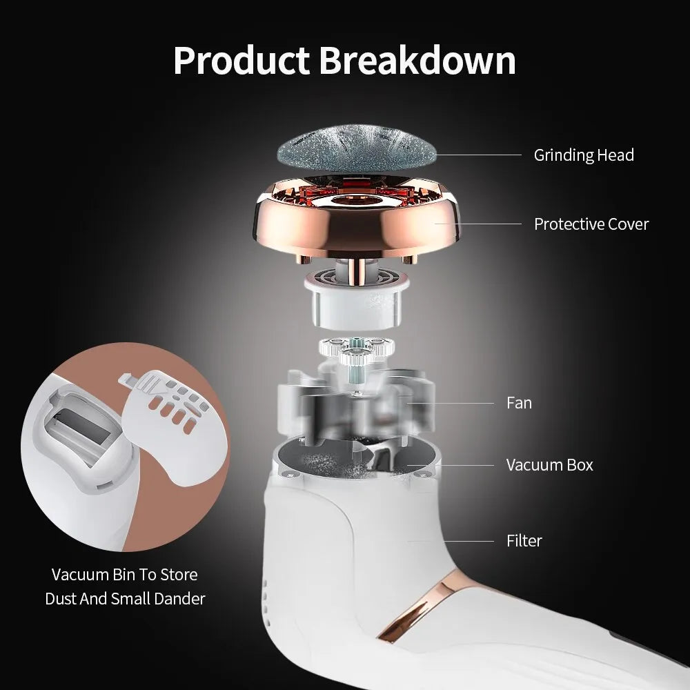  Rechargeable callus remover for soft feet - effective foot care, portable & ergonomic-6