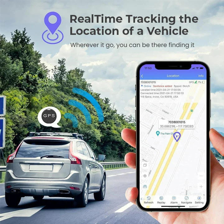 Mini localizzatore GPS magnetico - Tracciamento della posizione in tempo reale con batteria a lunga durata