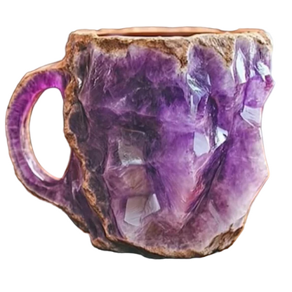 CRISTAL MINERAL – Elegante taza de café de cristal