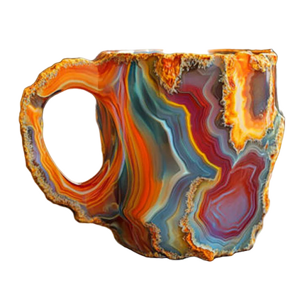 CRISTAL MINERAL – Elegante taza de café de cristal