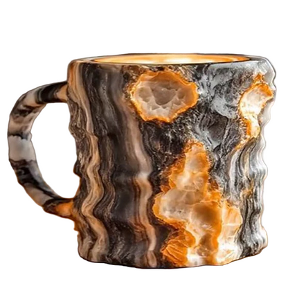 CRISTAL MINERAL – Elegante taza de café de cristal