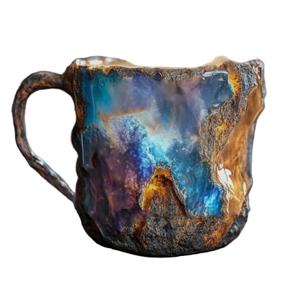 CRISTAL MINERAL – Elegante taza de café de cristal