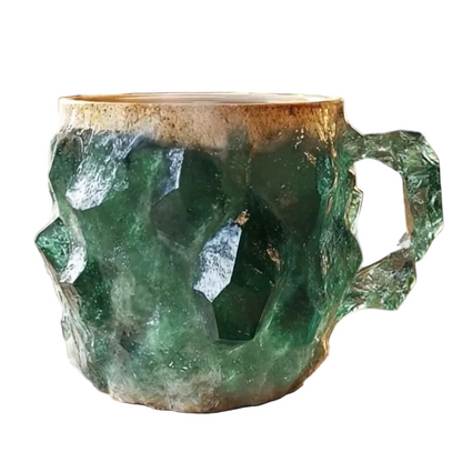 CRISTAL MINERAL – Elegante taza de café de cristal
