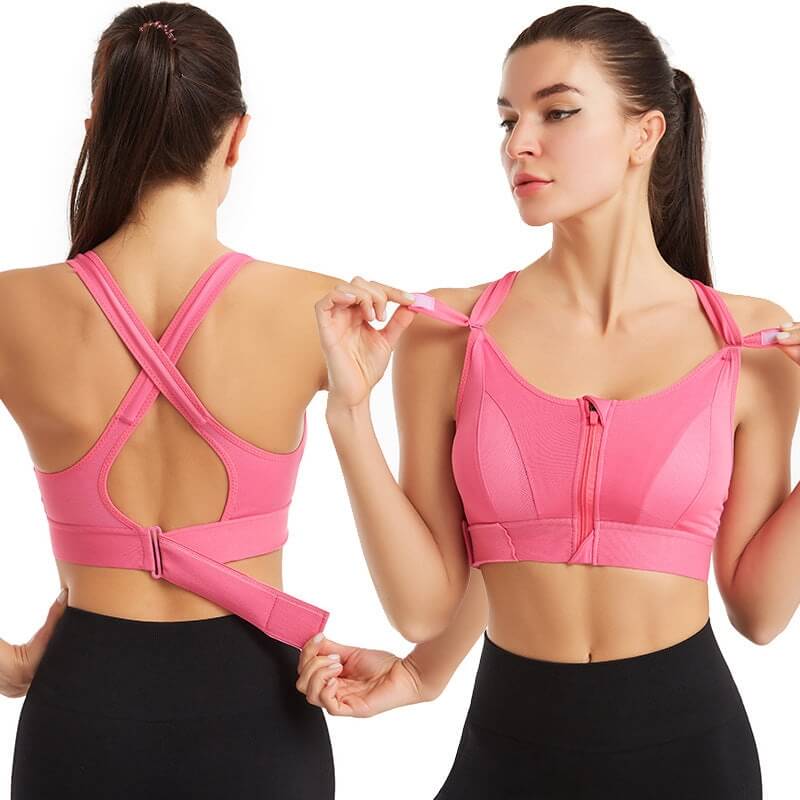 Mira High Support Sports Bra with Front Zipper for Intense Workouts 2