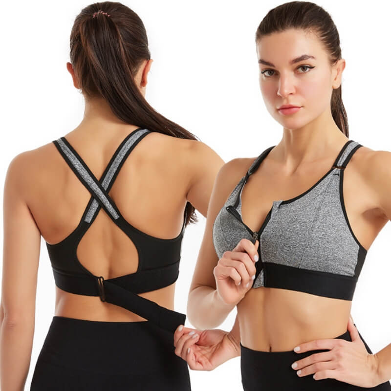 Mira High Support Sports Bra with Front Zipper for Intense Workouts 3