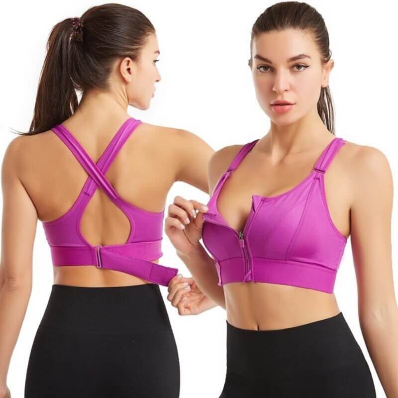 Mira High Support Sports Bra with Front Zipper for Intense Workouts 4
