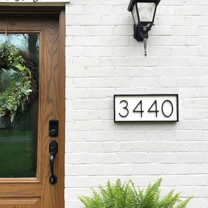 Modern House Numbers-Black House numbers with 3D floating effect for stylish outdoor areas 1