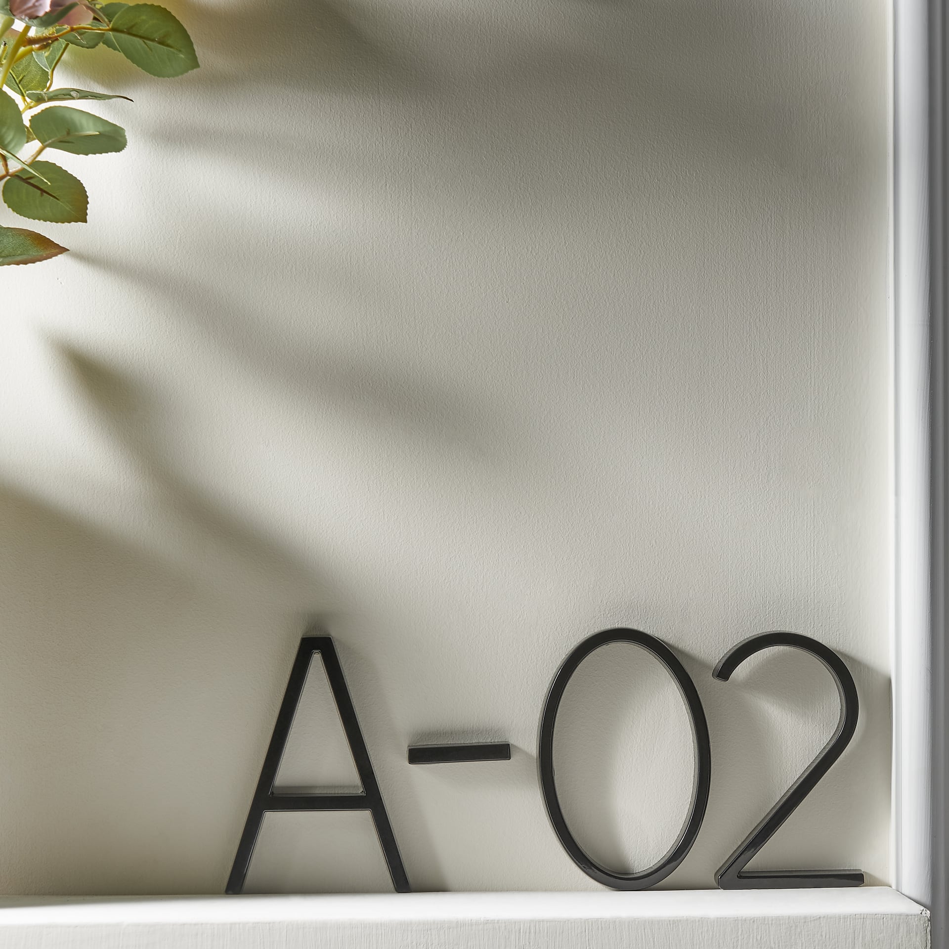 Modern House Numbers-Black House numbers with 3D floating effect for stylish outdoor areas 7