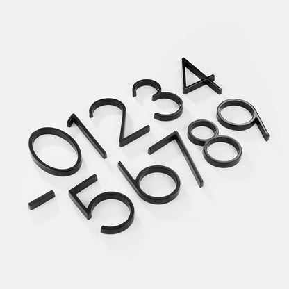 Modern House Numbers-Black House numbers with 3D floating effect for stylish outdoor areas 8